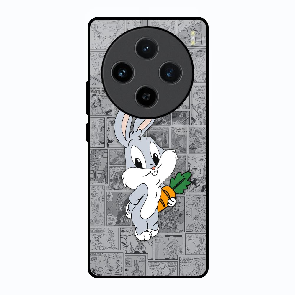 Cute Baby Bunny Vivo X100 5G Glass Back Cover Online