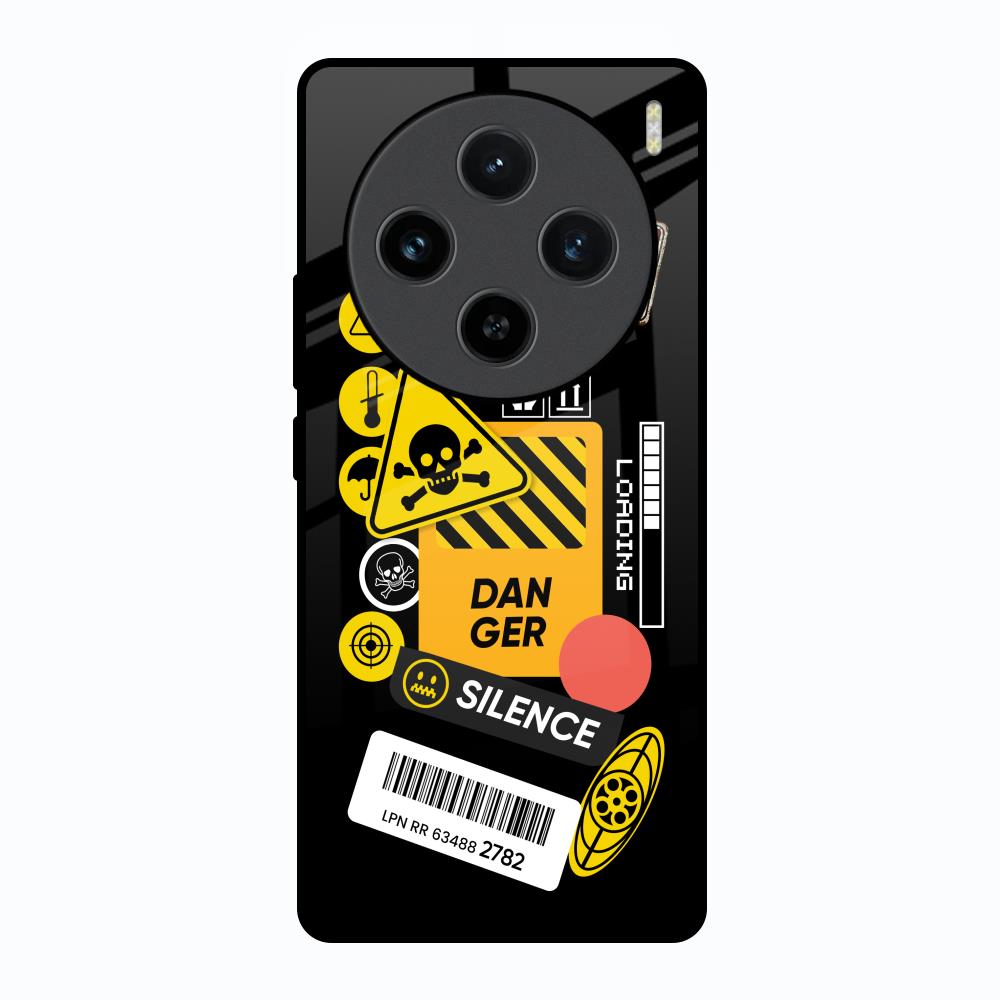 Danger Signs Vivo X100 5G Glass Back Cover Online