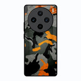 Camouflage Orange Vivo X100 5G Glass Back Cover Online