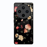 Black Spring Floral Vivo X100 5G Glass Back Cover Online
