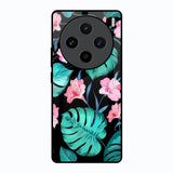 Tropical Leaves & Pink Flowers Vivo X100 5G Glass Back Cover Online