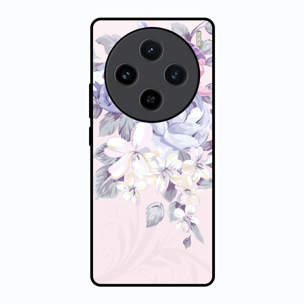 Elegant Floral Vivo X100 5G Glass Back Cover Online