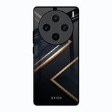 Sleek Golden & Navy Vivo X100 5G Glass Back Cover Online