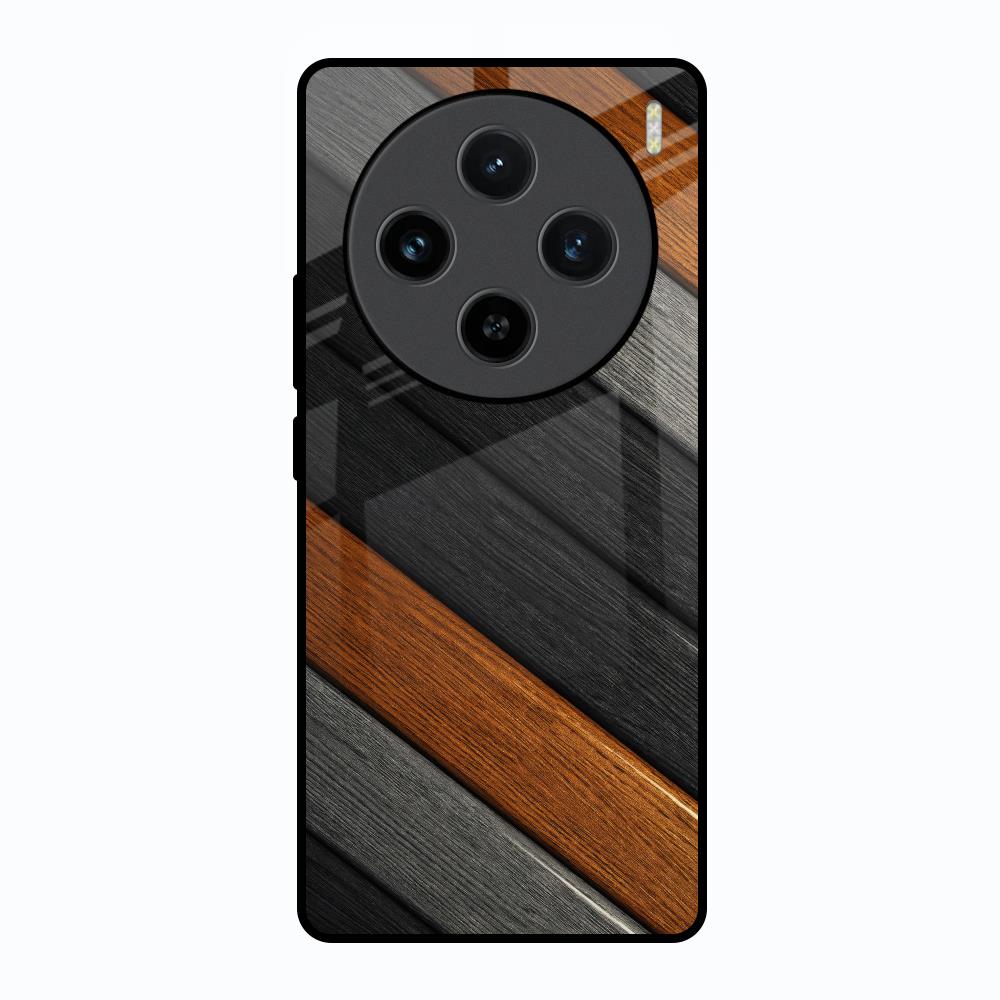 Tri Color Wood Vivo X100 5G Glass Back Cover Online