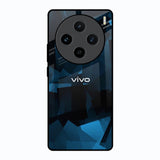 Polygonal Blue Box Vivo X100 5G Glass Back Cover Online
