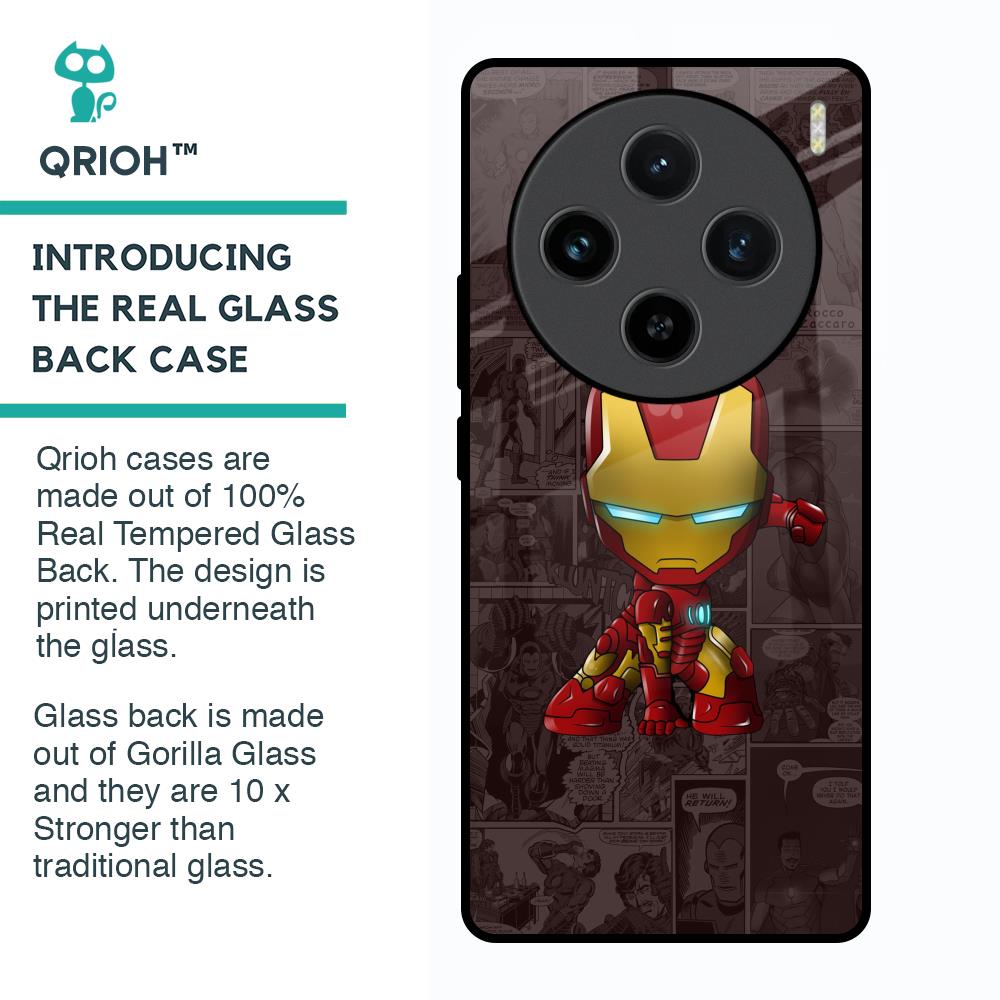 Angry Baby Super Hero Glass Case for Vivo X100 5G