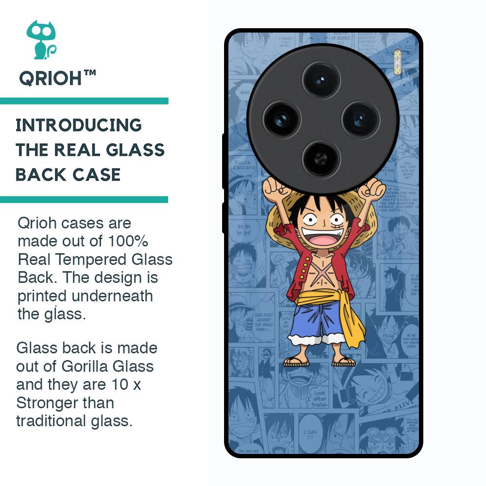 Chubby Anime Glass Case for Vivo X100 5G