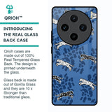 Blue Cheetah Glass Case for Vivo X100 5G