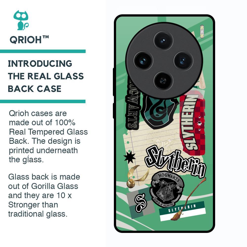 Slytherin Glass Case for Vivo X100 5G