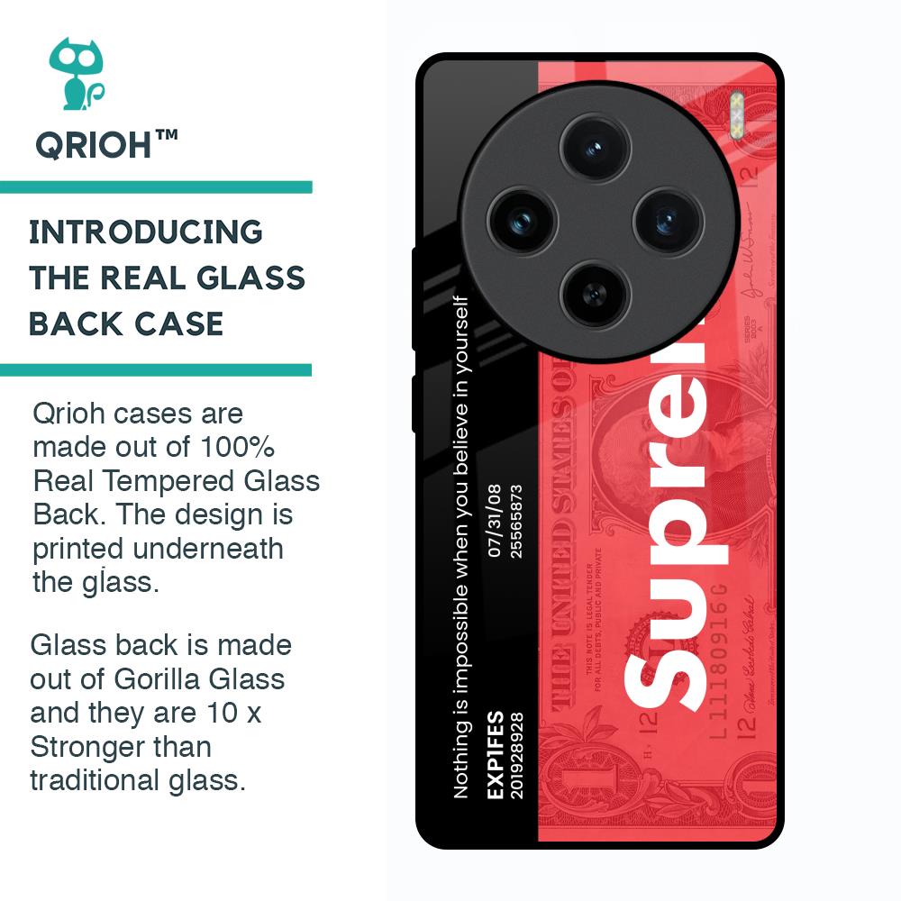 Supreme Ticket Glass Case for Vivo X100 5G