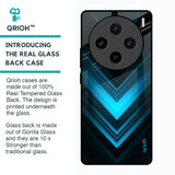 Vertical Blue Arrow Glass Case For Vivo X100 5G