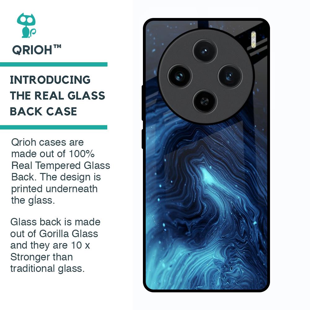 Dazzling Ocean Gradient Glass Case For Vivo X100 5G
