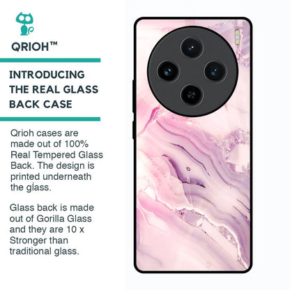 Diamond Pink Gradient Glass Case For Vivo X100 5G