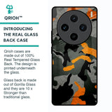 Camouflage Orange Glass Case For Vivo X100 5G