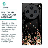 Floating Floral Print Glass Case for Vivo X100 5G