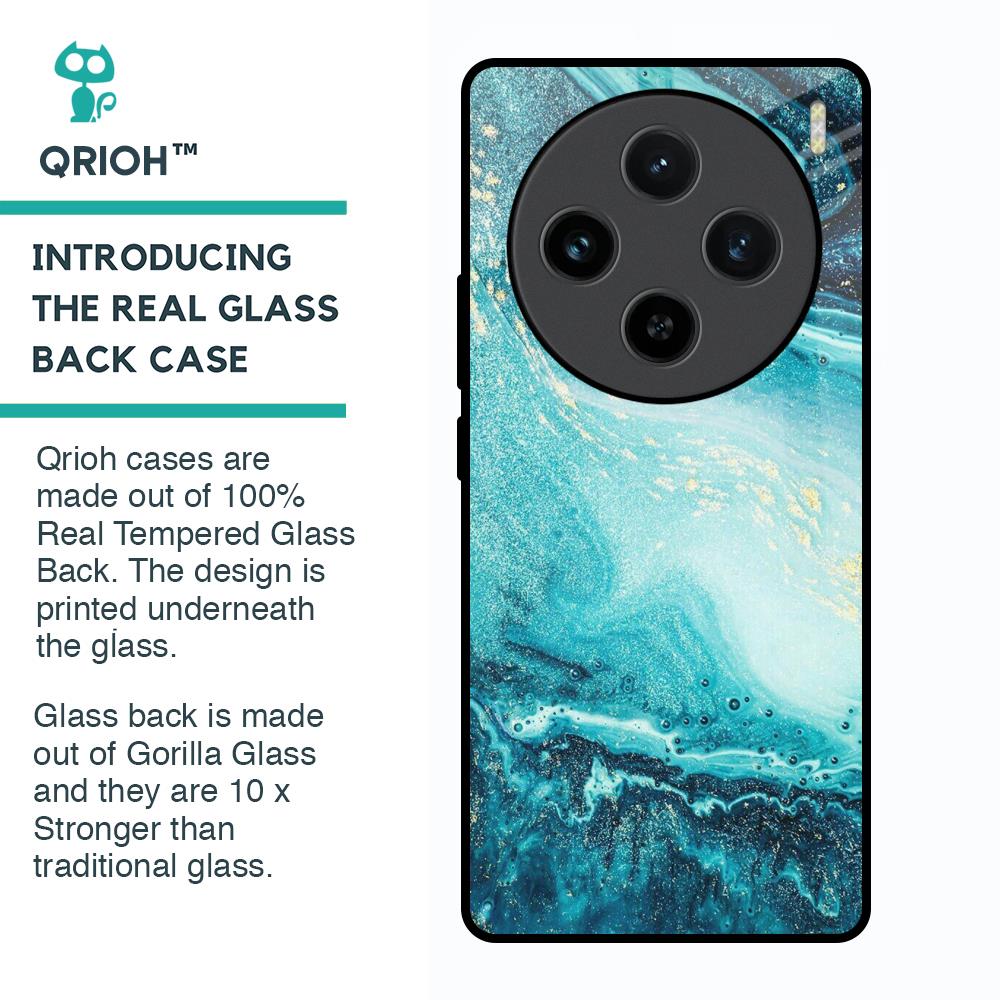 Sea Water Glass Case for Vivo X100 5G