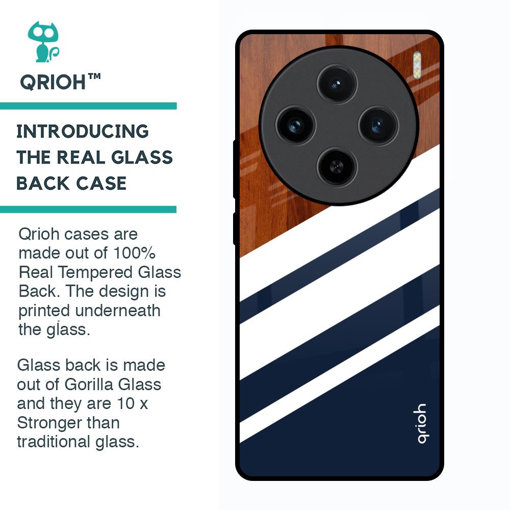 Bold Stripes Glass Case for Vivo X100 5G