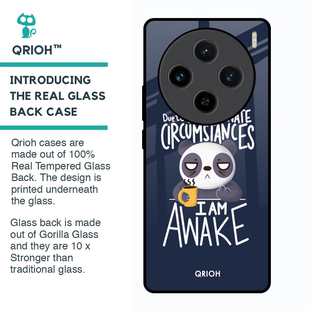 Struggling Panda Glass Case for Vivo X100 5G
