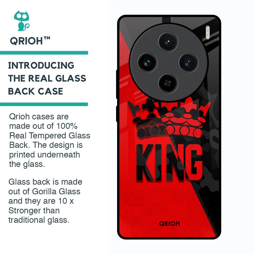 I Am A King Glass Case for Vivo X100 5G