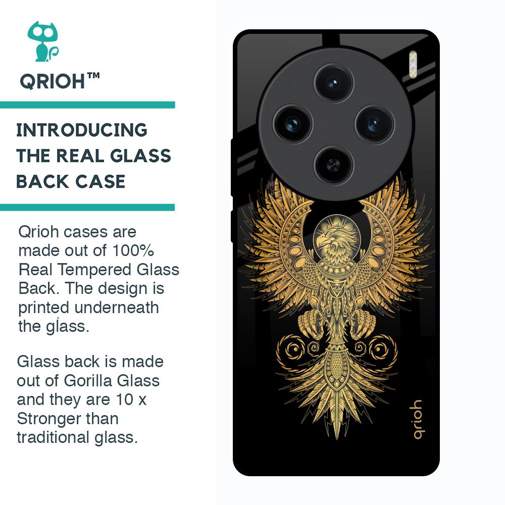 Mythical Phoenix Art Glass Case for Vivo X100 5G