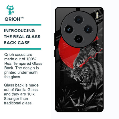 Red Moon Tiger Glass Case for Vivo X100 5G