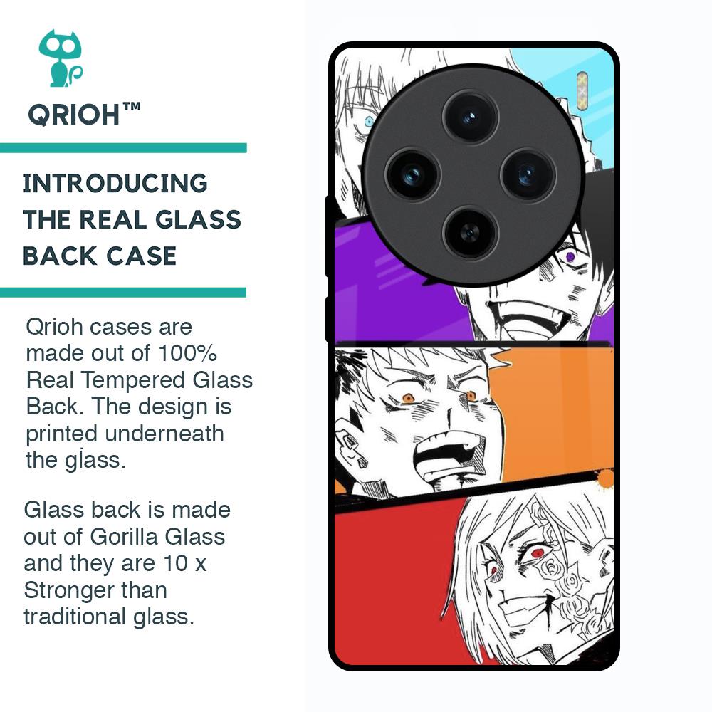 Anime Sketch Glass Case for Vivo X100 5G