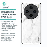 Modern White Marble Glass Case for Vivo X100 5G