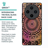 Floral Mandala Glass Case for Vivo X100 5G