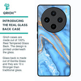 Vibrant Blue Marble Glass Case for Vivo X100 5G