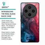 Blue & Red Smoke Glass Case for Vivo X100 5G