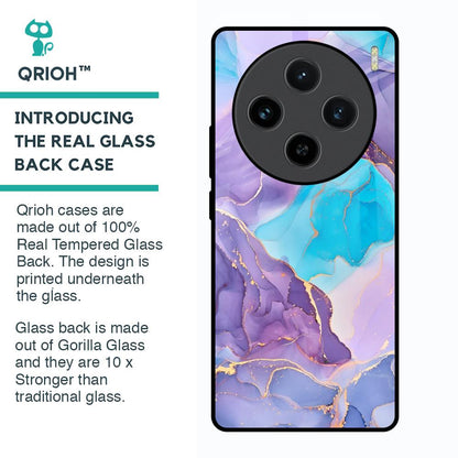 Alcohol ink Marble Glass Case for Vivo X100 5G