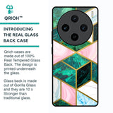 Seamless Green Marble Glass Case for Vivo X100 5G