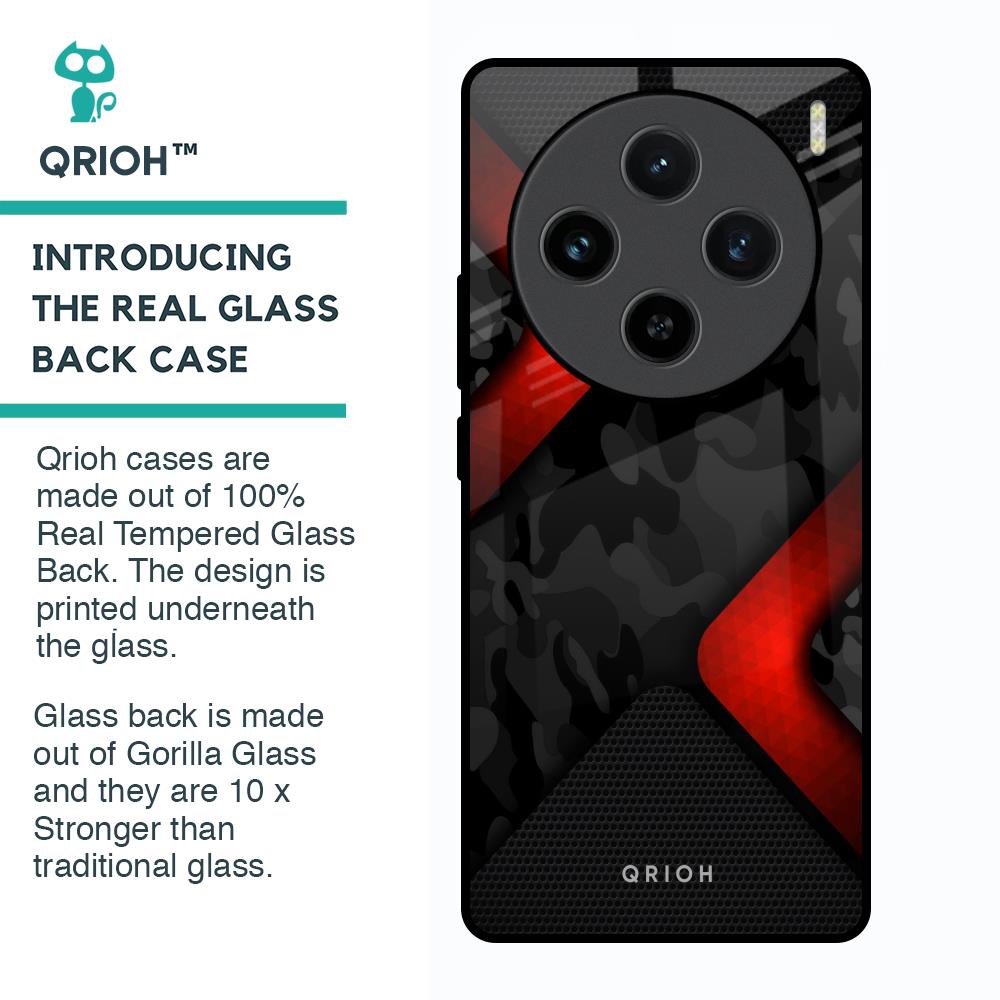 Modern Camo Abstract Glass Case for Vivo X100 5G