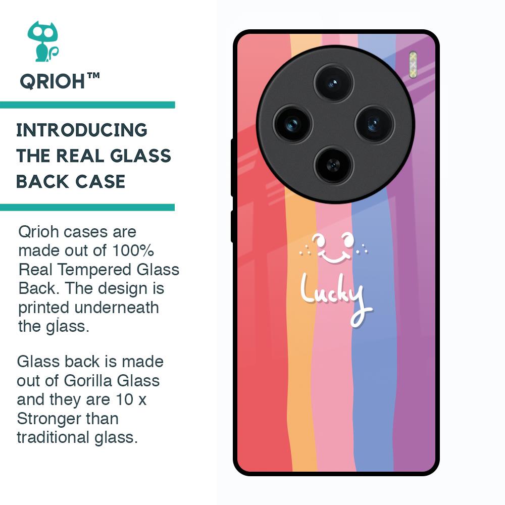 Lucky Abstract Glass Case for Vivo X100 5G