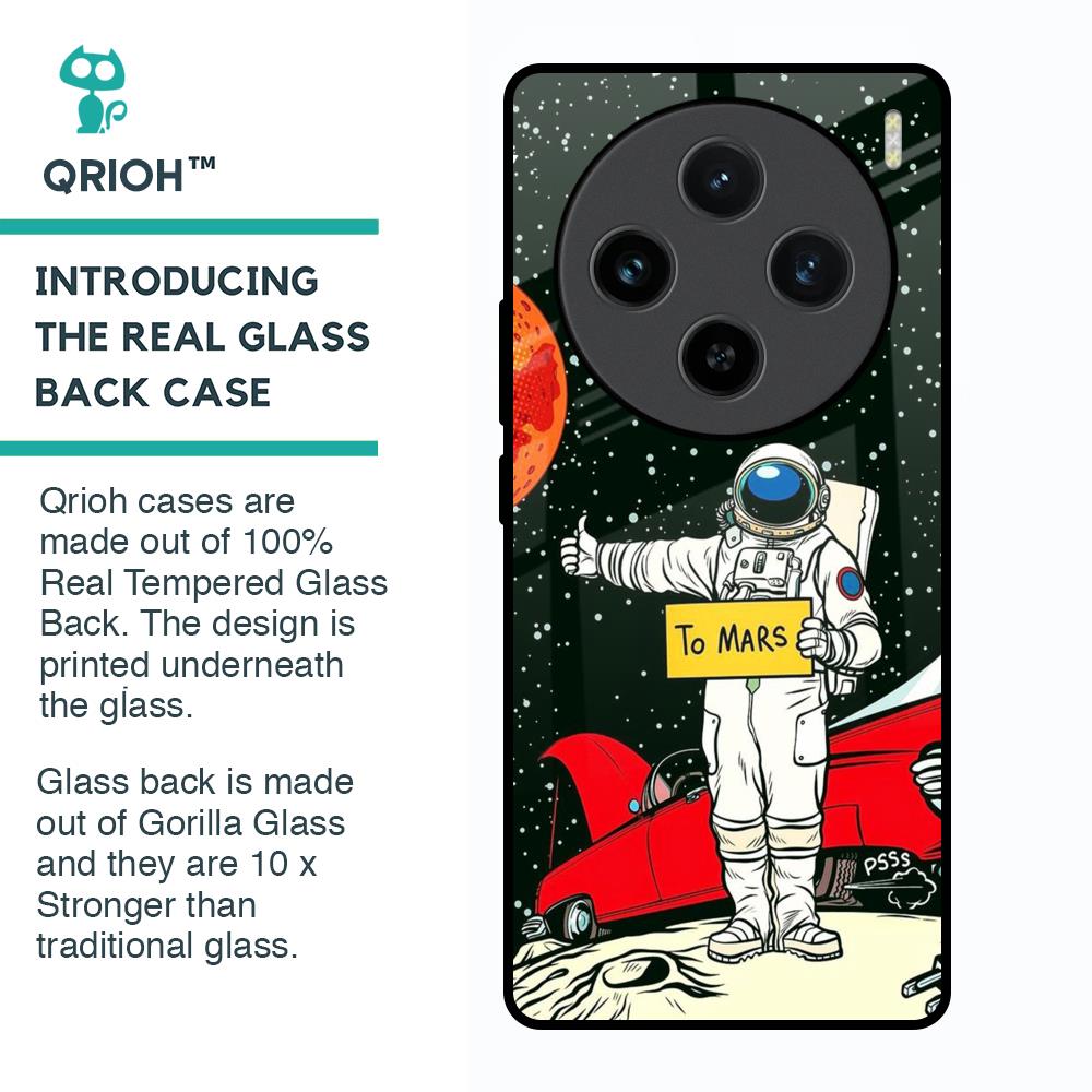 Astronaut on Mars Glass Case for Vivo X100 5G