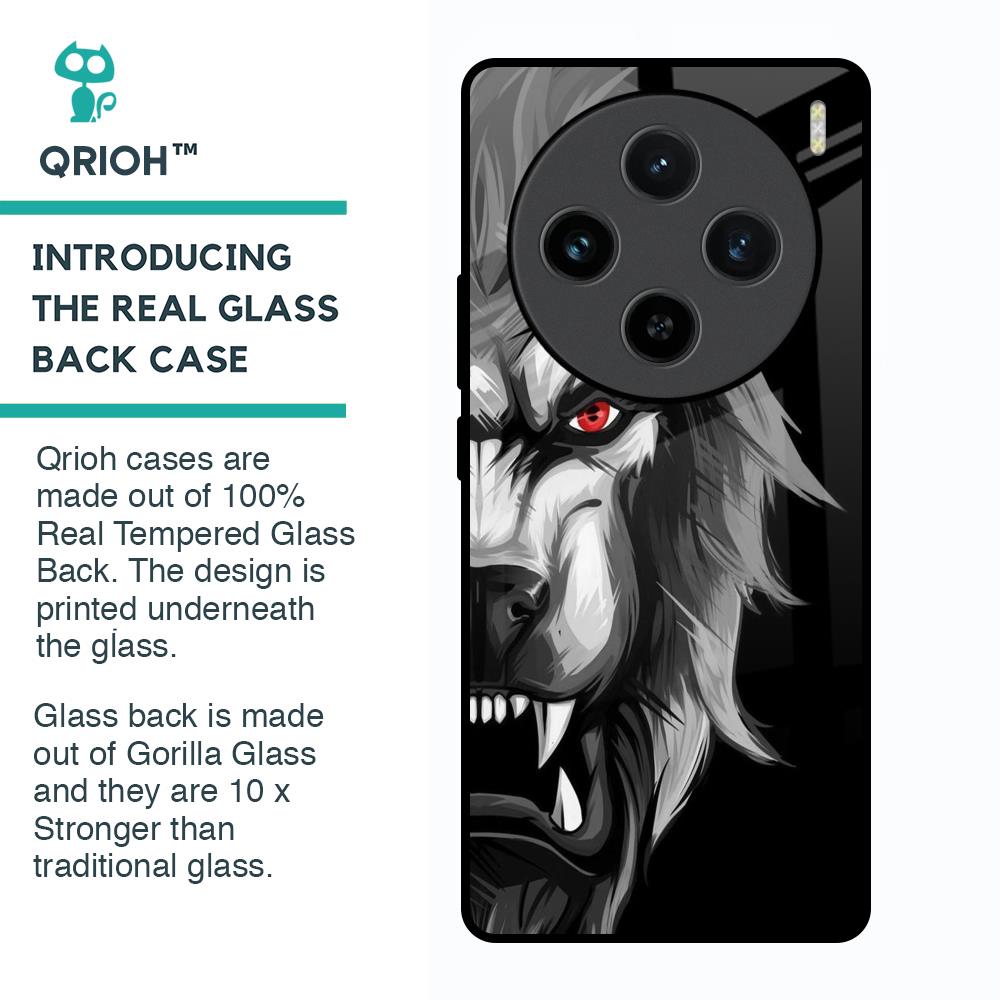 Wild Lion Glass Case for Vivo X100 5G