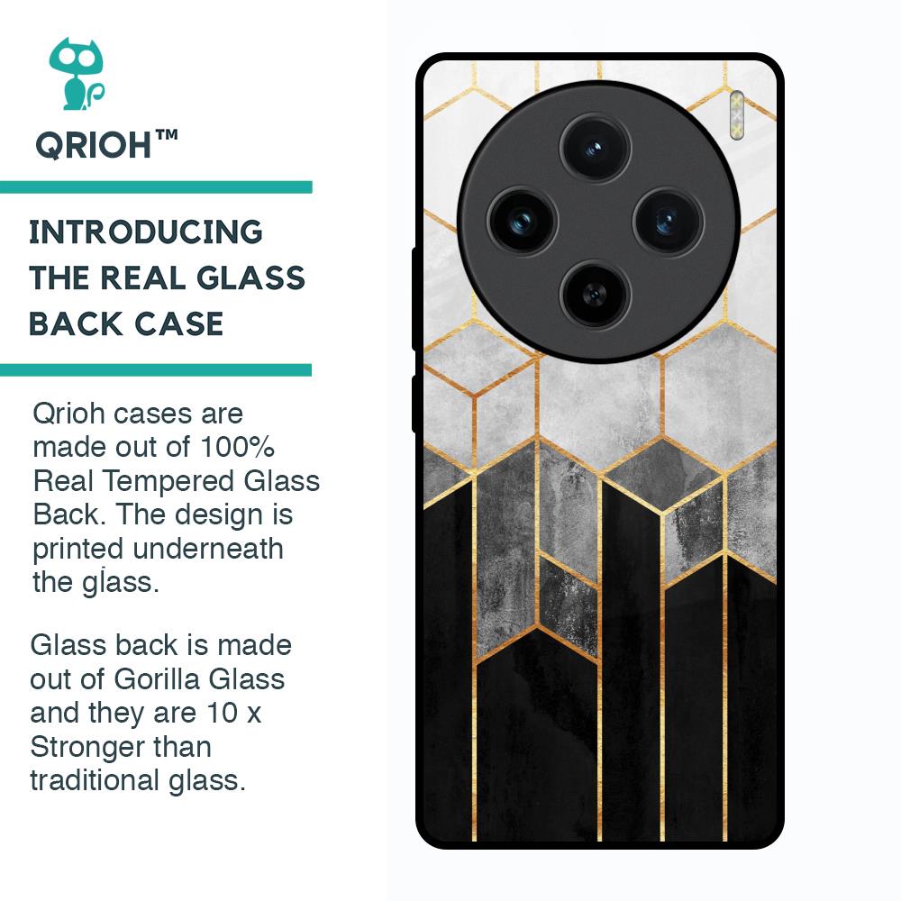 Tricolor Pattern Glass Case for Vivo X100 5G