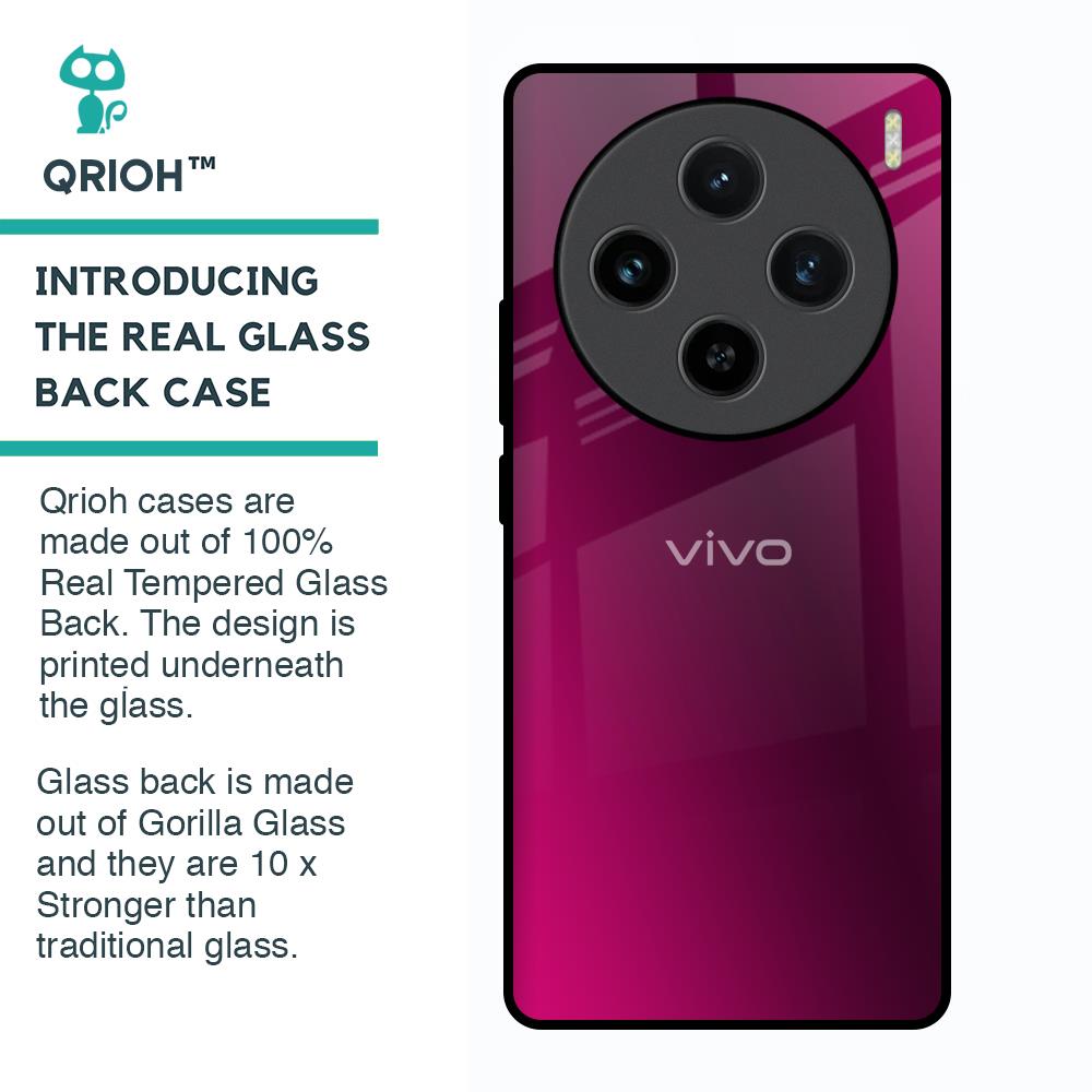 Pink Burst Glass Case for Vivo X100 5G