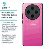 Pink Ribbon Caddy Glass Case for Vivo X100 5G