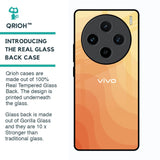 Orange Curve Pattern Glass Case for Vivo X100 5G