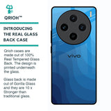 Blue Wave Abstract Glass Case for Vivo X100 5G
