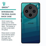 Green Triangle Pattern Glass Case for Vivo X100 5G