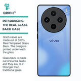 Vibrant Blue Texture Glass Case for Vivo X100 5G