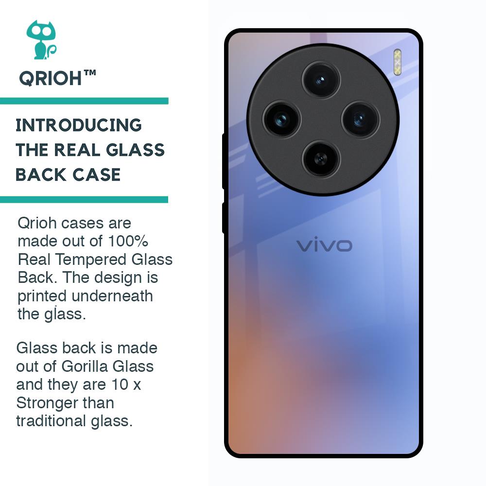 Blue Aura Glass Case for Vivo X100 5G
