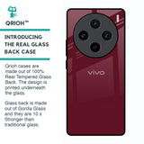 Classic Burgundy Glass Case for Vivo X100 5G