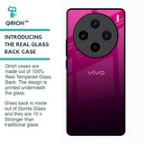 Purple Ombre Pattern Glass Case for Vivo X100 5G