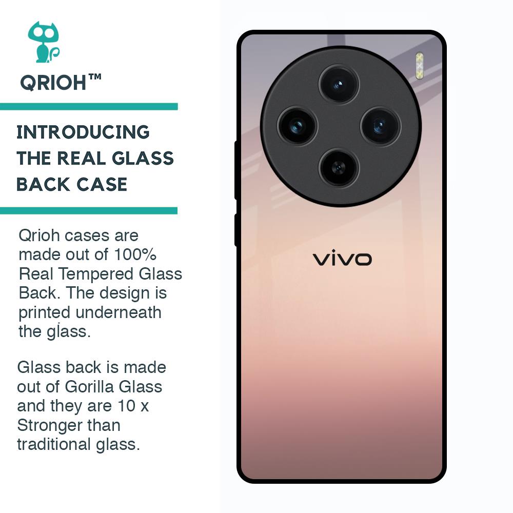Golden Mauve Glass Case for Vivo X100 5G