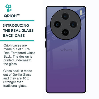 Indigo Pastel Glass Case For Vivo X100 5G