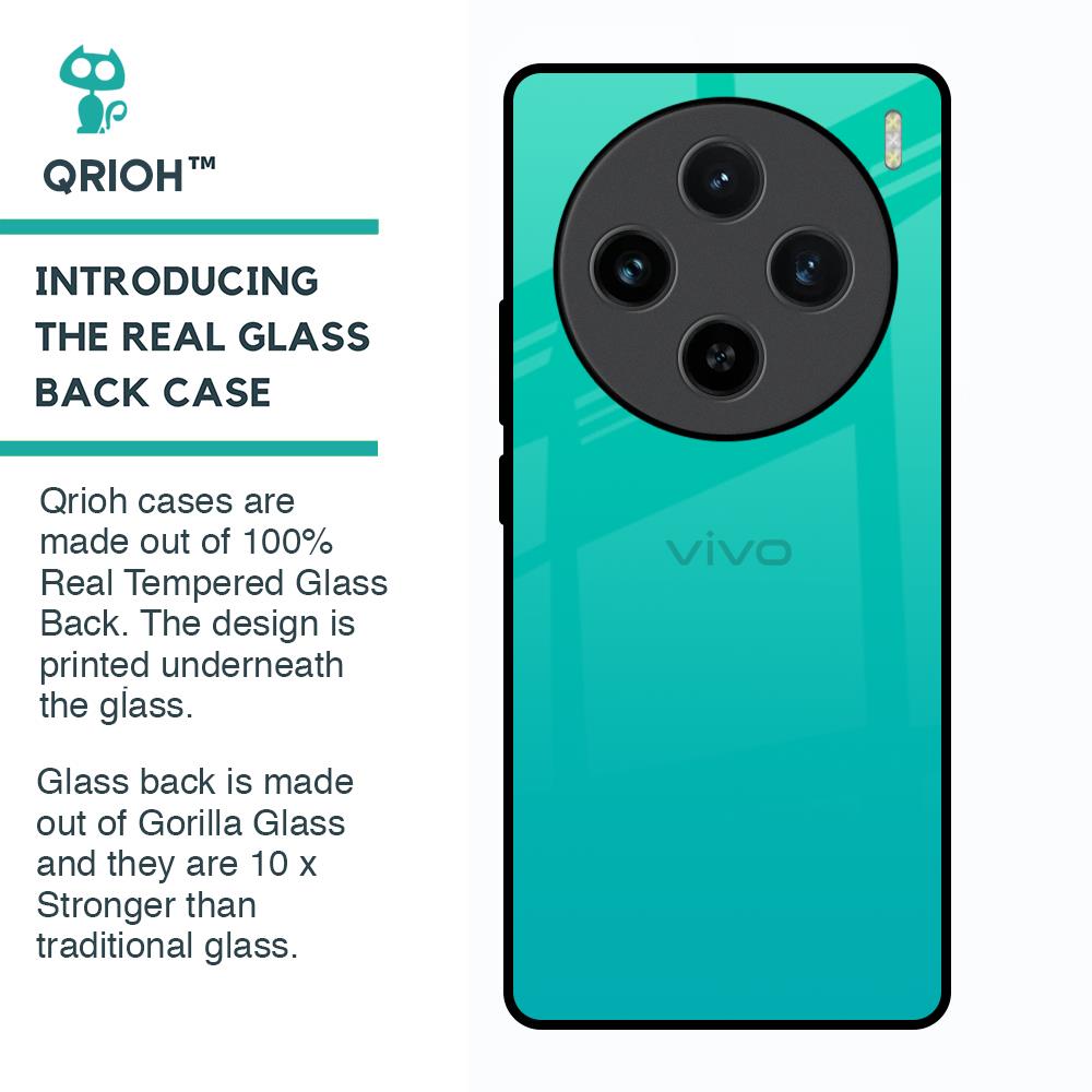 Cuba Blue Glass Case For Vivo X100 5G