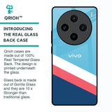 Pink & White Stripes Glass Case For Vivo X100 5G